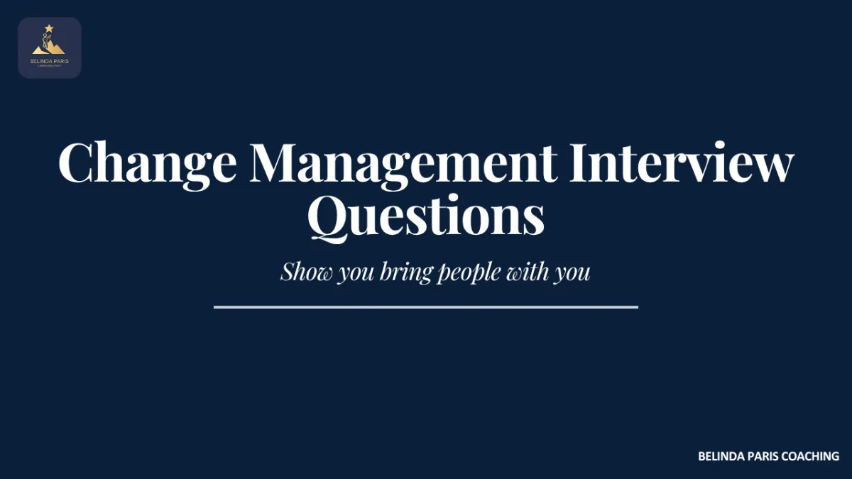Senior leader explaining a major change program to an interview panel