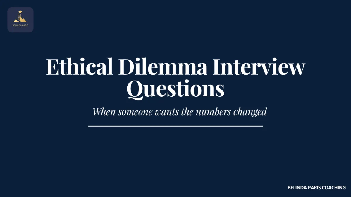 CFO answering an ethics question from an interview panel