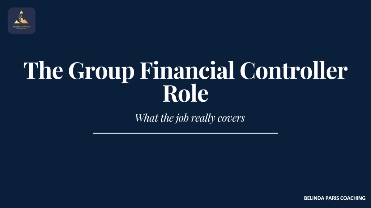 Group Financial Controller reviewing consolidated accounts with a finance team