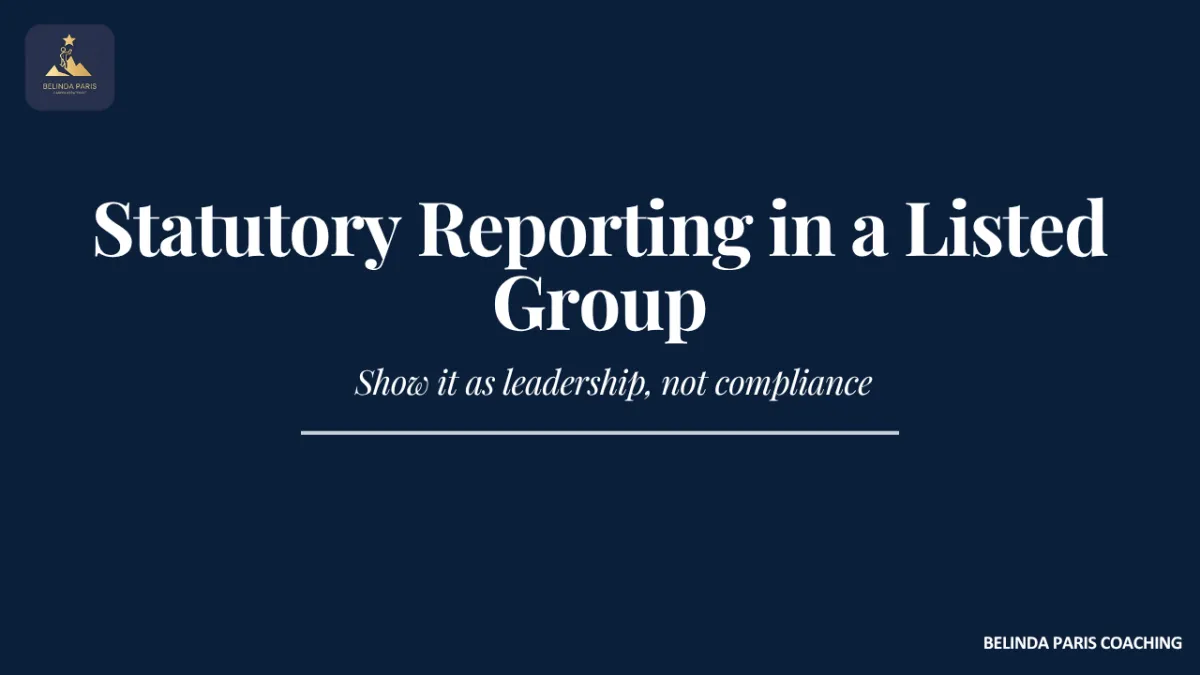 Finance team preparing half-year results for a listed company