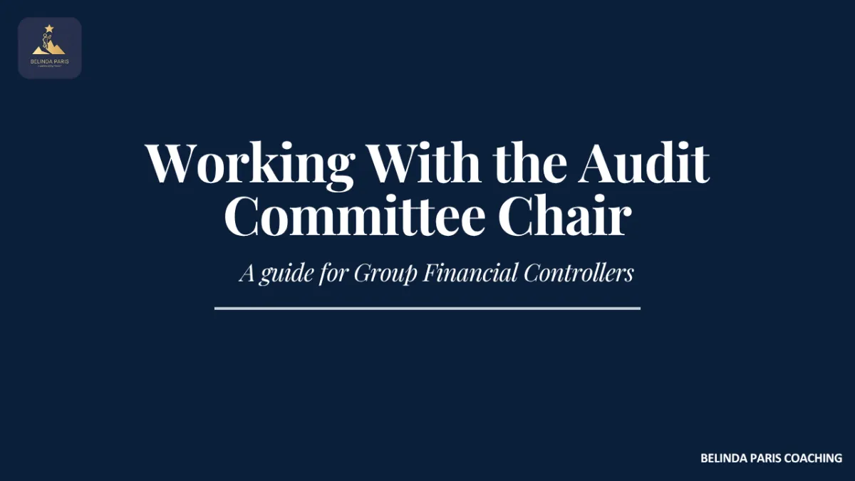 Group Financial Controller in a briefing with the audit committee chair
