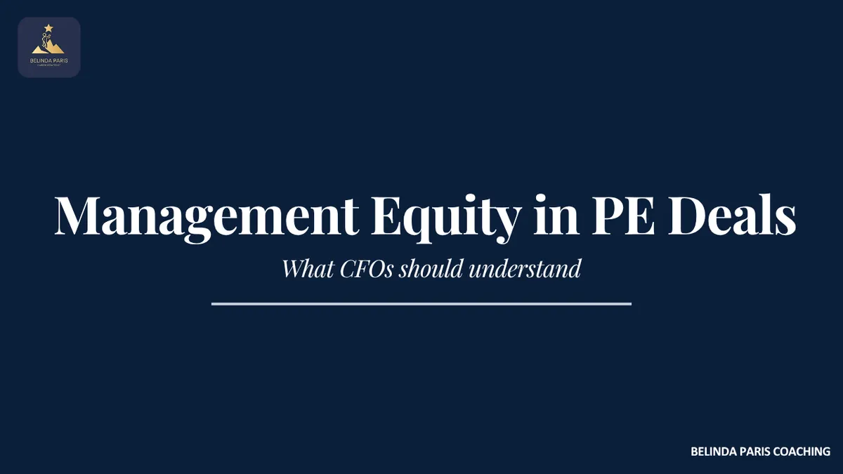 CFO reviewing a management equity term sheet with an adviser