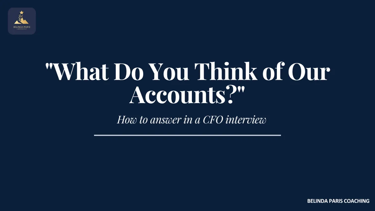 CFO candidate reviewing a company's annual report before an interview