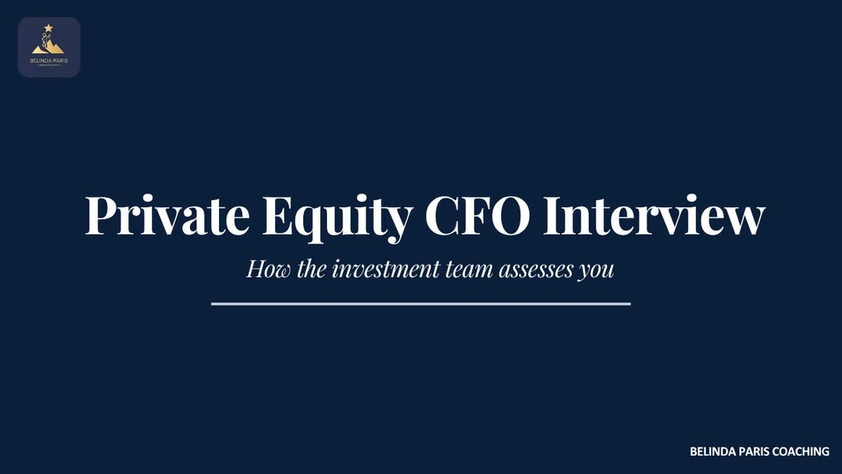 CFO candidate meeting a private equity investment team