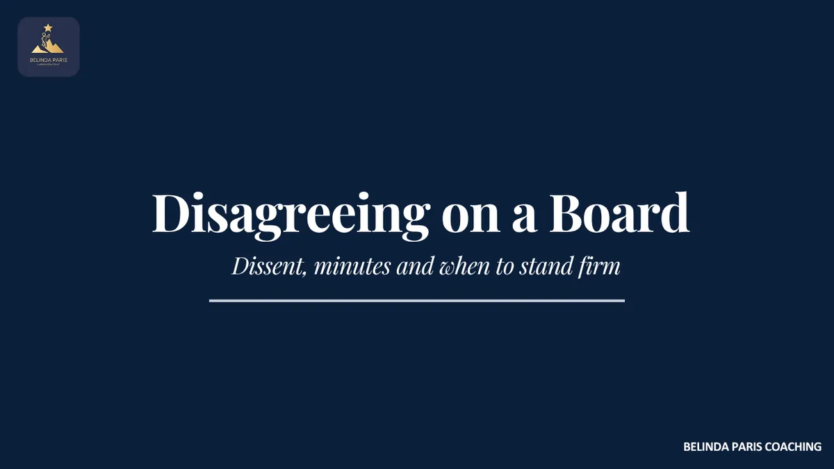 Board director raising a concern during a board meeting