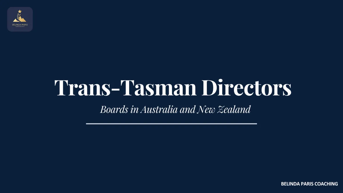 Director travelling between Australia and New Zealand for board meetings