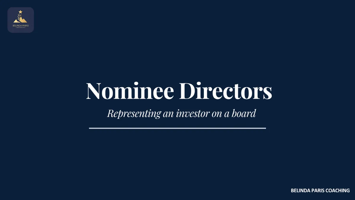 Nominee director at a joint venture board meeting
