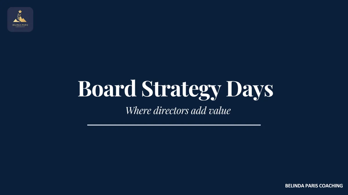 Board directors and executives in a strategy day workshop