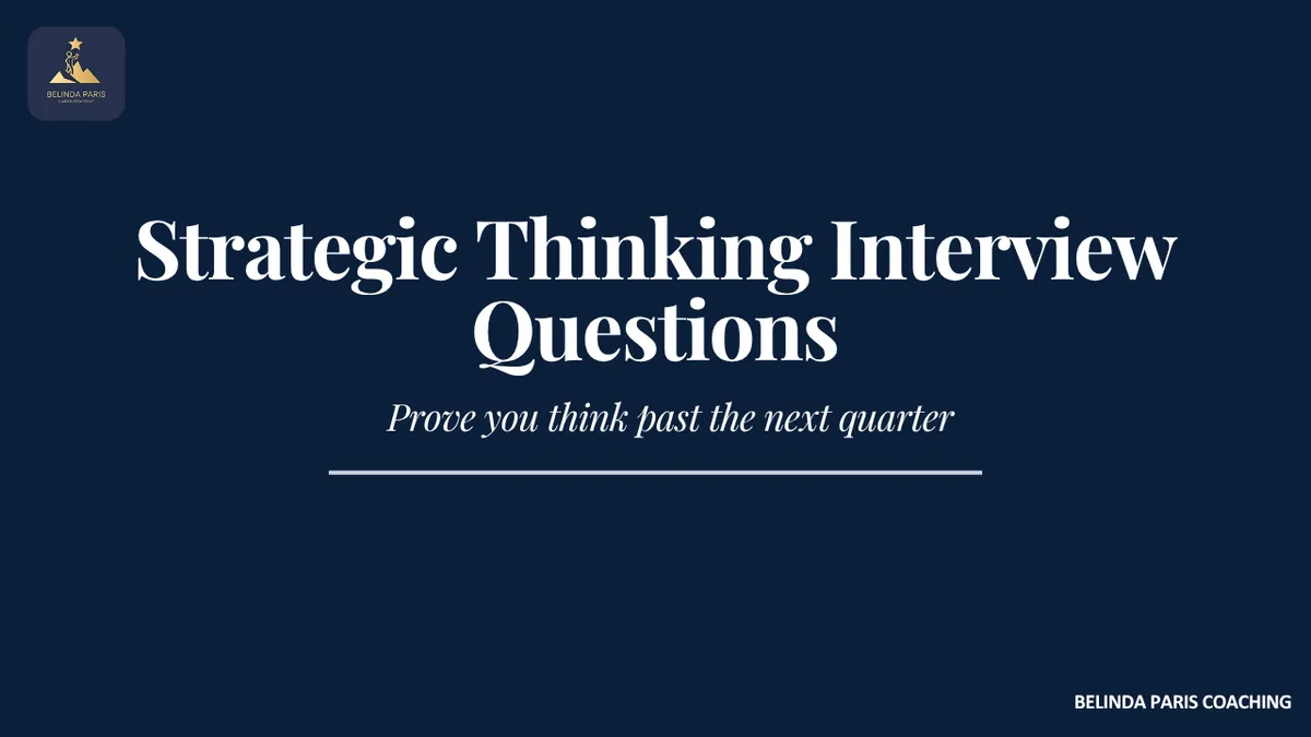 Senior leader explaining a strategic decision to an interview panel