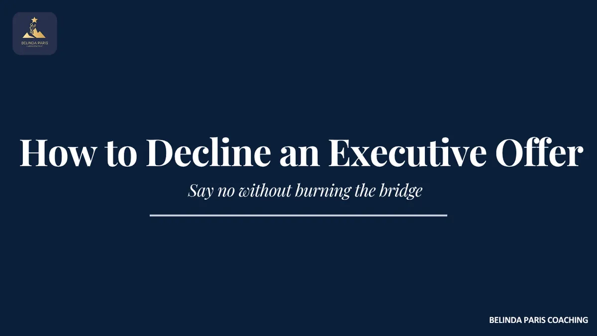 Senior executive making a phone call to decline a job offer politely