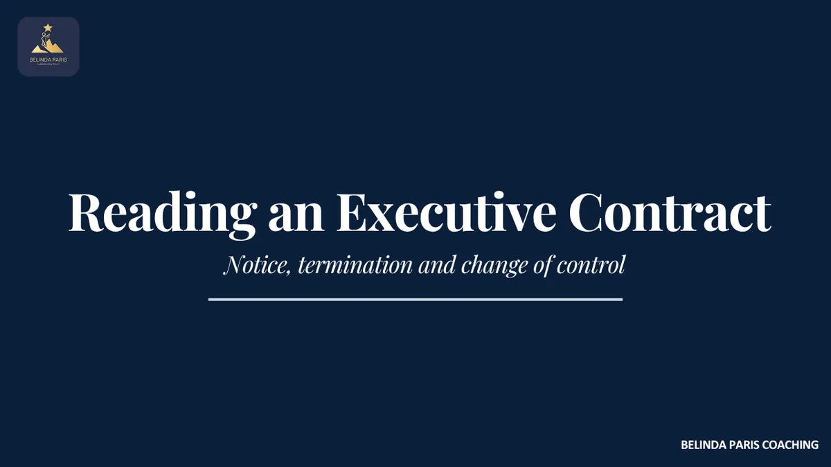Senior executive reading an employment contract carefully at a desk