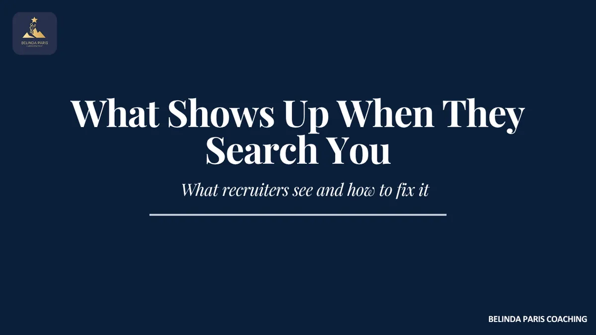 Executive recruiter searching a candidate's name on a laptop