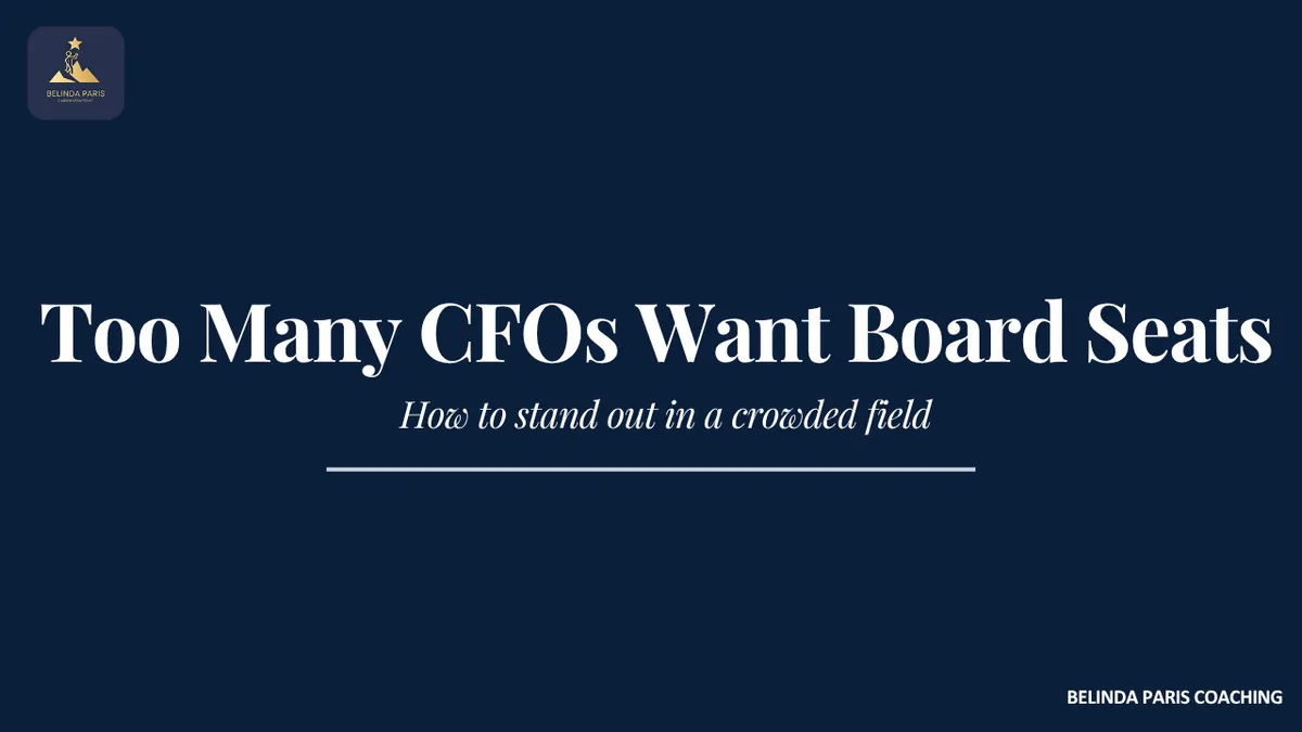 CFO preparing a board application at a desk with a board CV