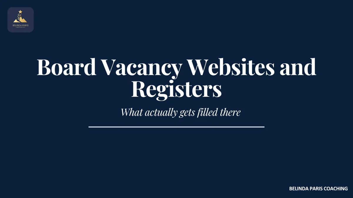 Senior executive reviewing board vacancy listings on a laptop at home