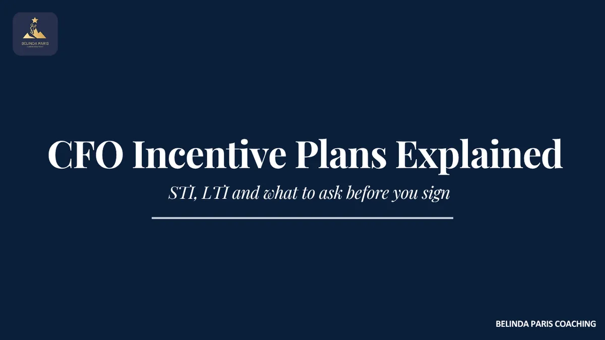 CFO reading an incentive plan document before signing an offer