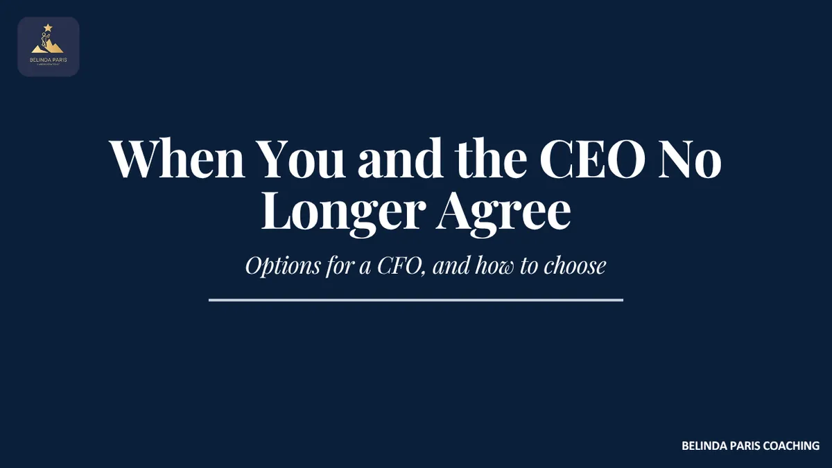 CFO in a tense one-to-one meeting with a chief executive