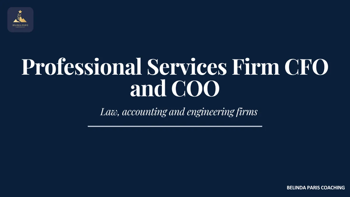 Firm CFO meeting with a managing partner in a professional services office