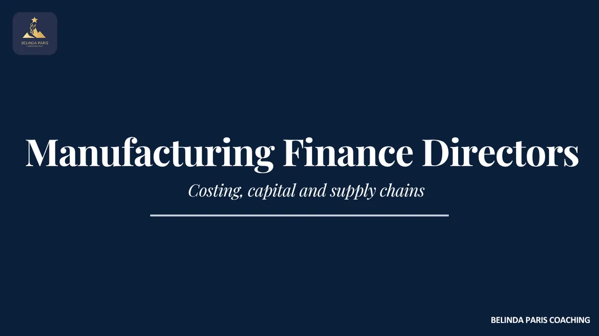 Manufacturing finance director walking a factory floor with an operations lead