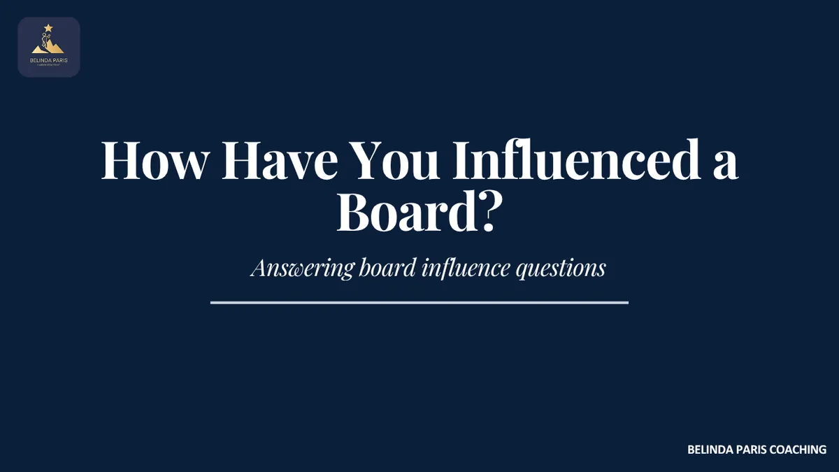 CFO presenting a recommendation to a board of directors