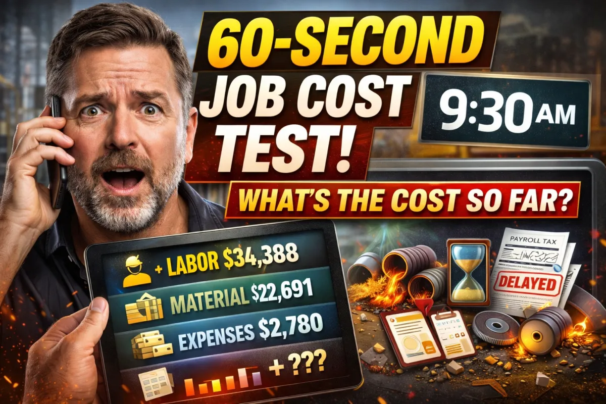 The 60-Second Job Cost Test: Can You See Project Cost Right Now?