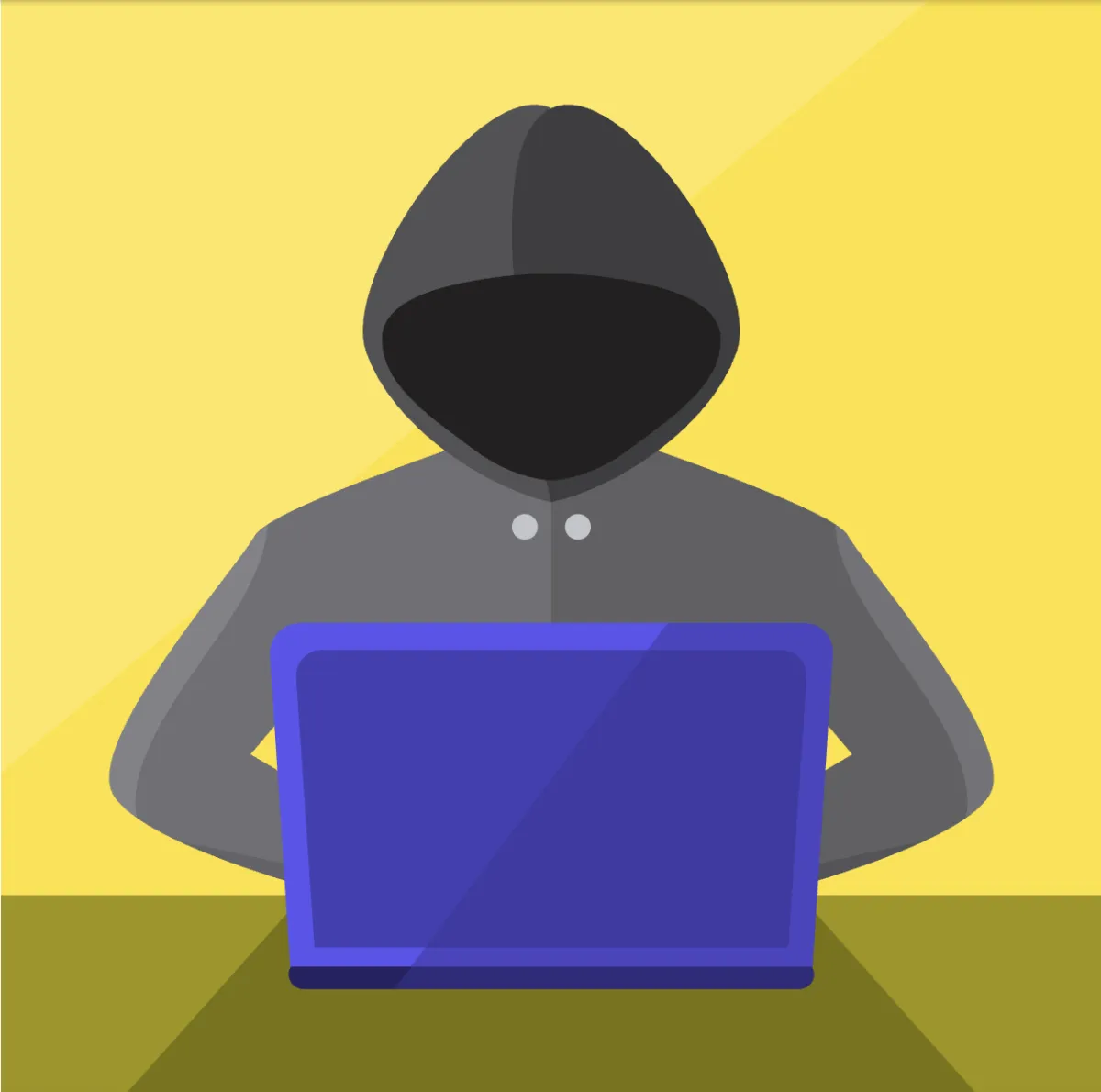 Hooded hacker at laptop highlighting risky human habits in cybersecurity