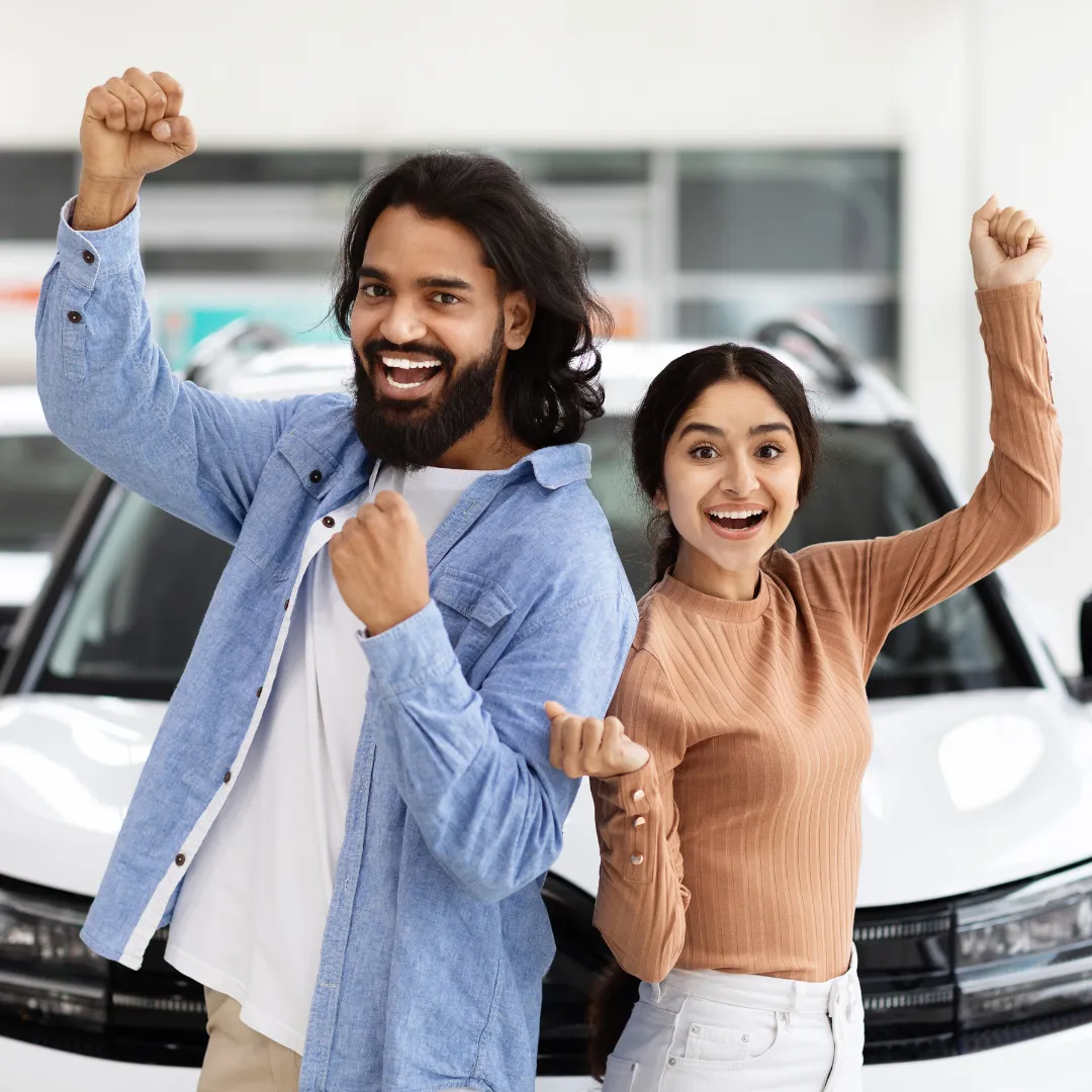 Happy Couple Buying a Car