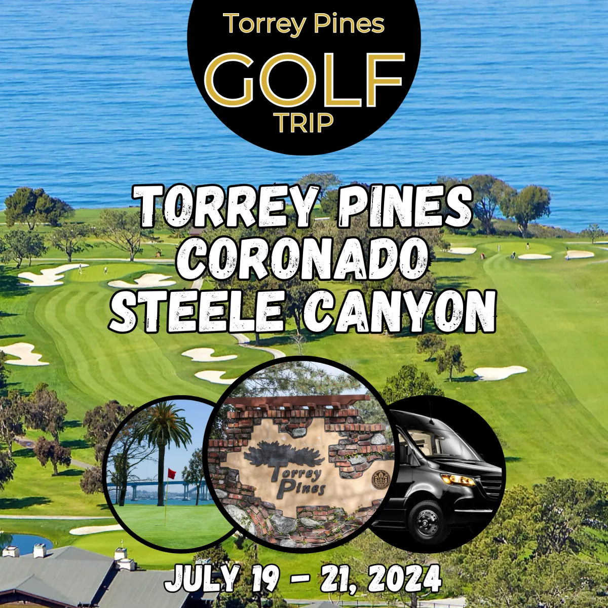 quick golf trip from scottsdale to San Diego to play Torrey Pines south golf course