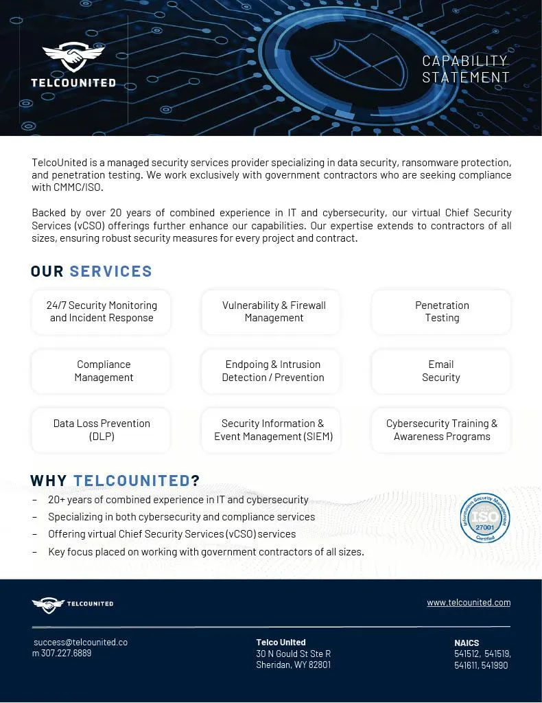 Telco United Capability Statement