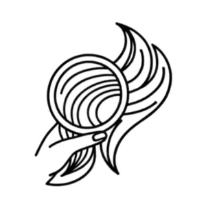 Icon showing seamless blending of I-Tip hair extensions with natural hair