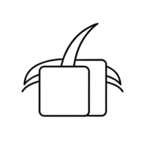 Icon representing reusable I-Tip hair extensions with long-term wear