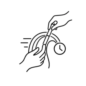 Icon representing heat-free and adhesive-free I-Tip hair extension installation