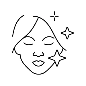 icon representing restored confidence with mesh integration hair restoration