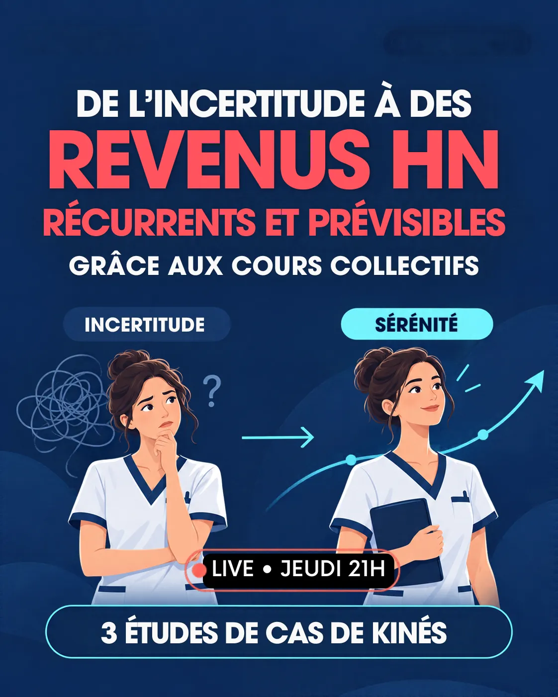 Atelier live — les 5 étapes vers ton nouveau modèle kiné