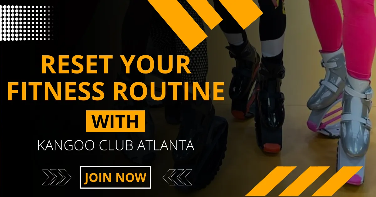 Kangoo Club Atlanta August fitness class with participants resetting their routines in Kangoo Jumps rebound boots