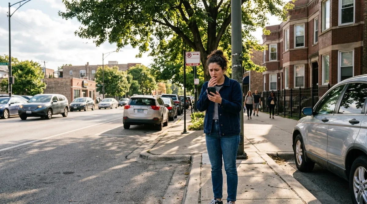 woman waiting for tow truck
