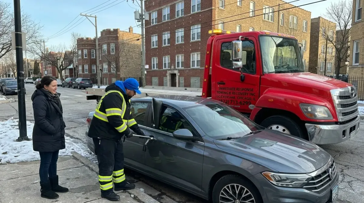 IRTC Technician unlocking car for driver