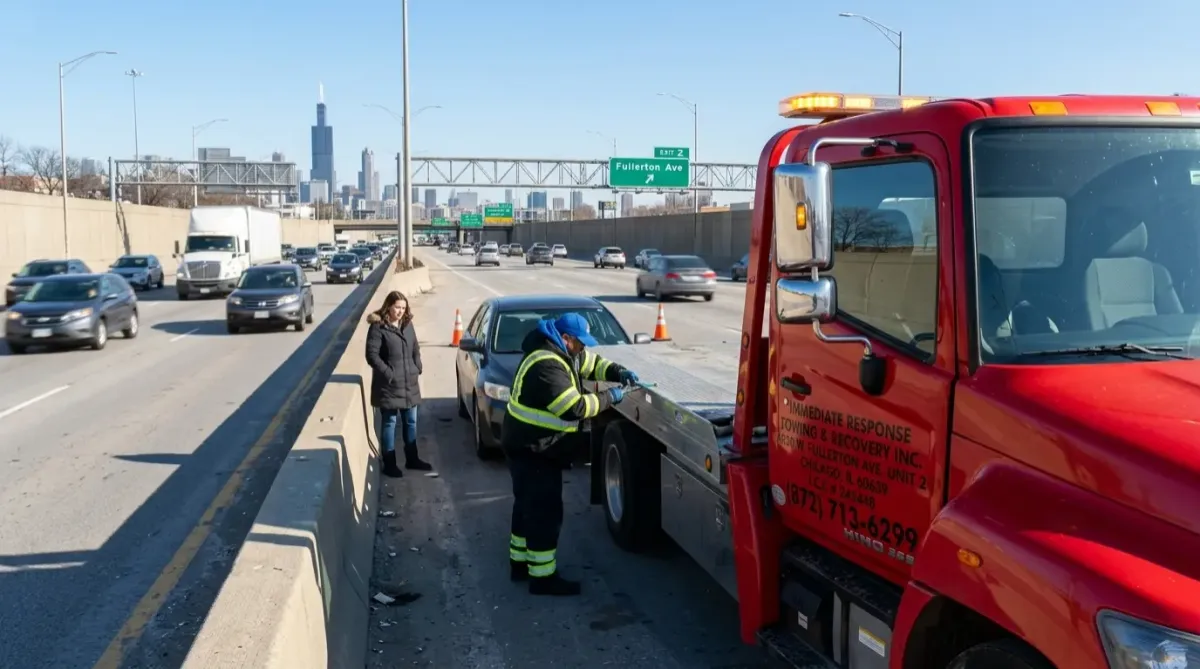Tow truck helping Lockout at Roadside Expressways