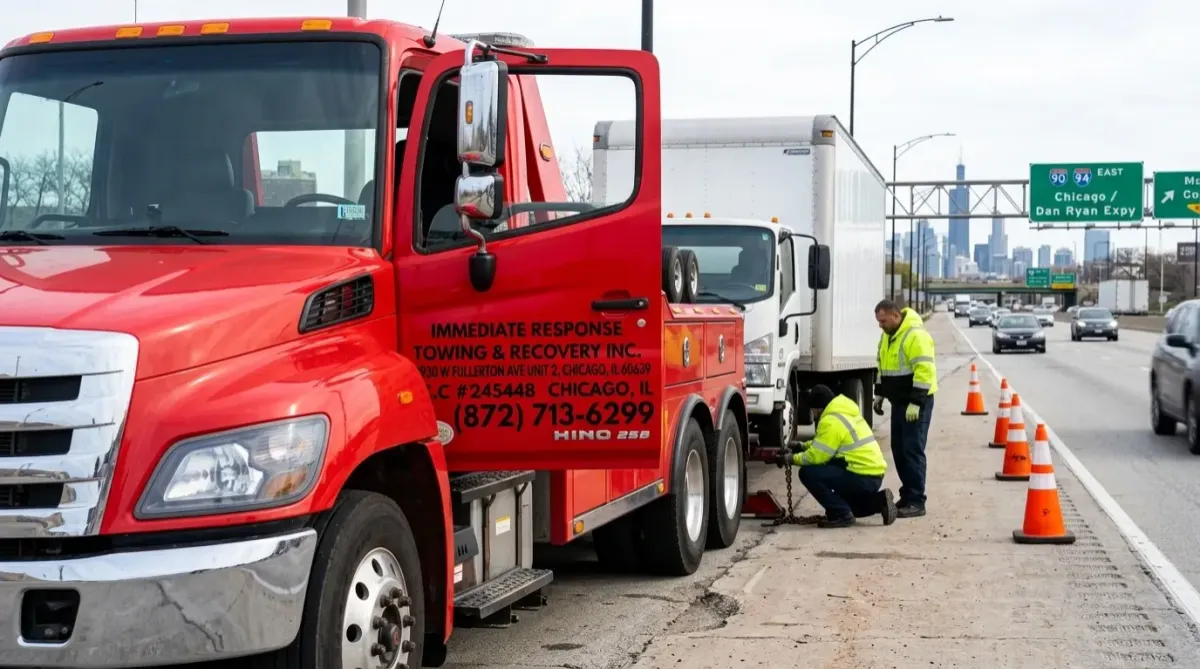 IRTC Tow truck providing assisting to larger vehicles