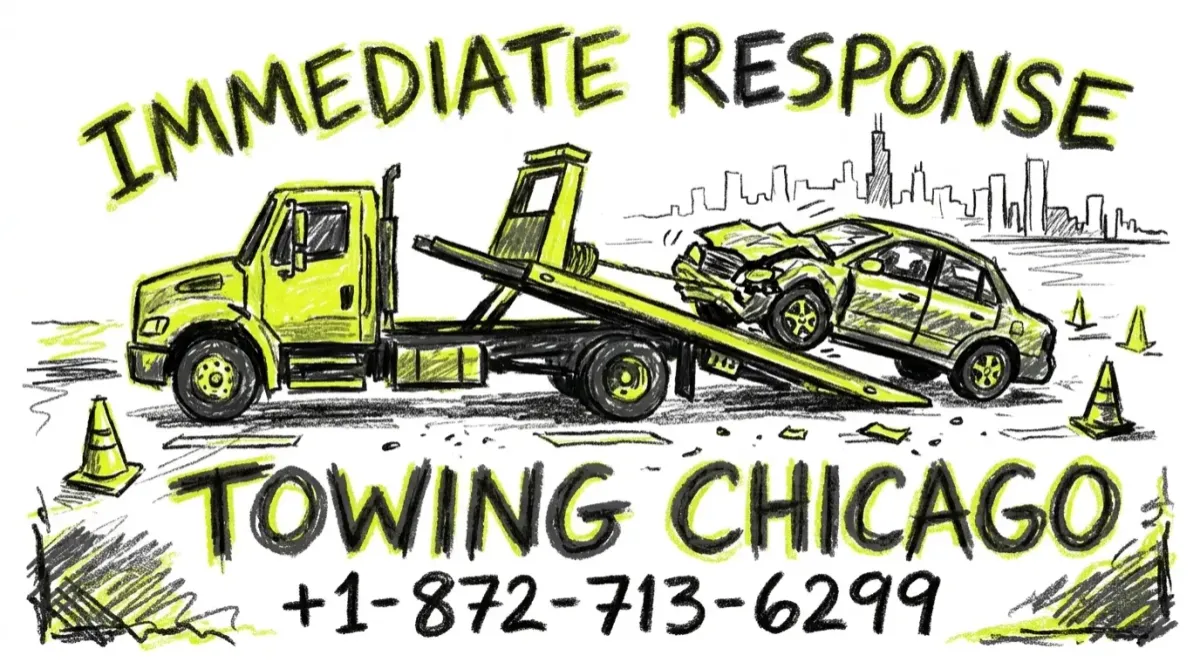 Tow truck loading damaged car after accident