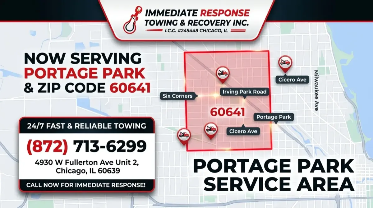 Portage Park Neighborhood service area map graphic