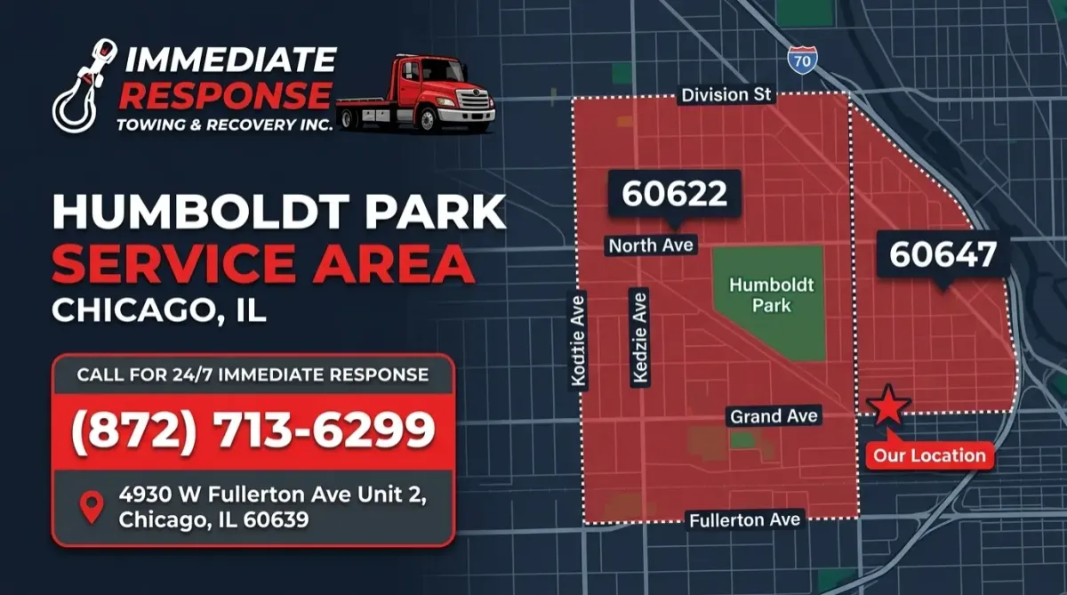 Service area map graphic- Humboldt Park neighborhood map