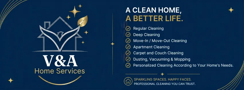 Woman mopping floor while wearing headphones.