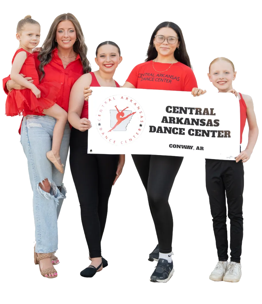 Smiling dancers at Central Arkansas Dance Center in Conway, Arkansas