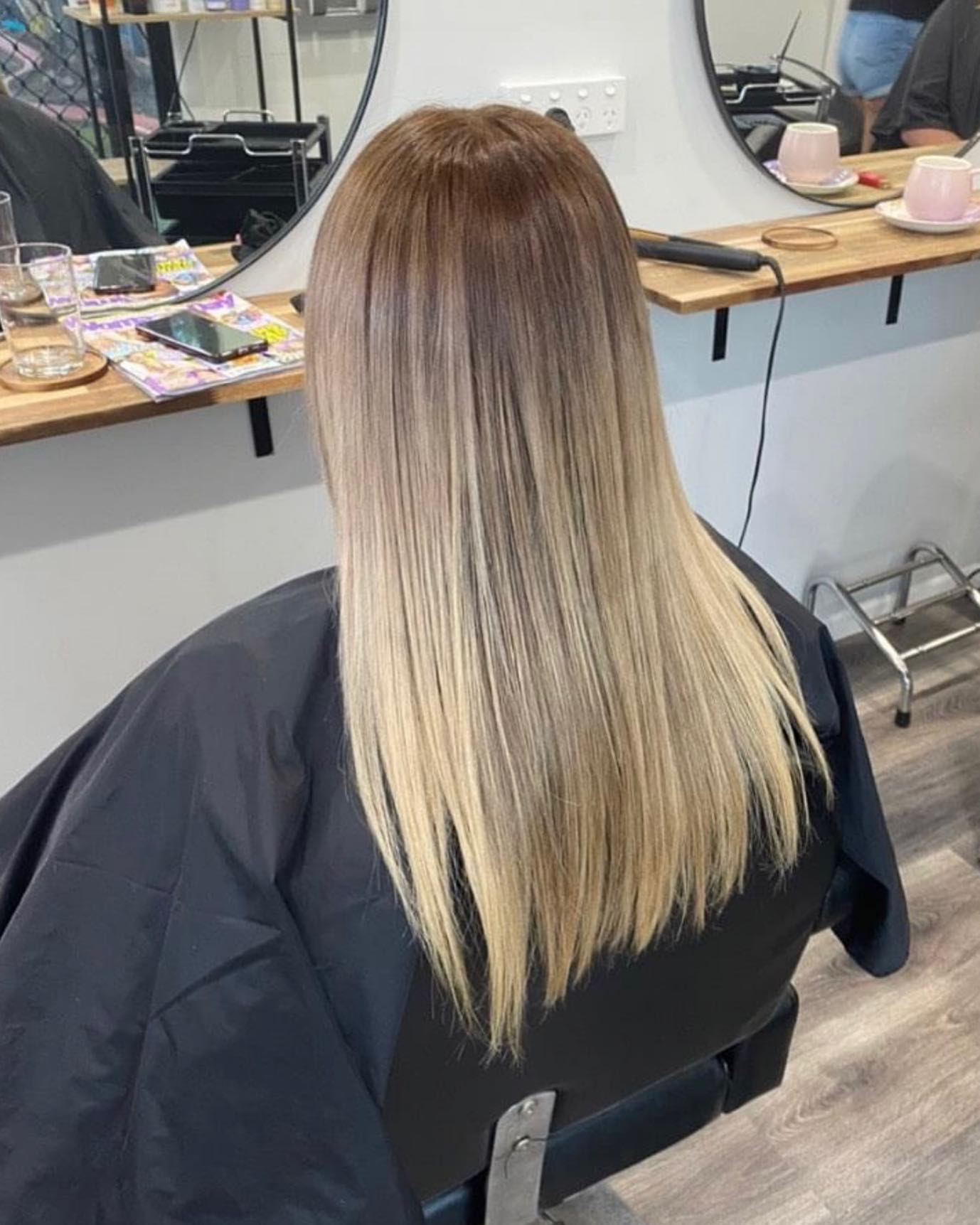 Smooth blonde hair colour treatment at Christy’s Hair & Beauty salon