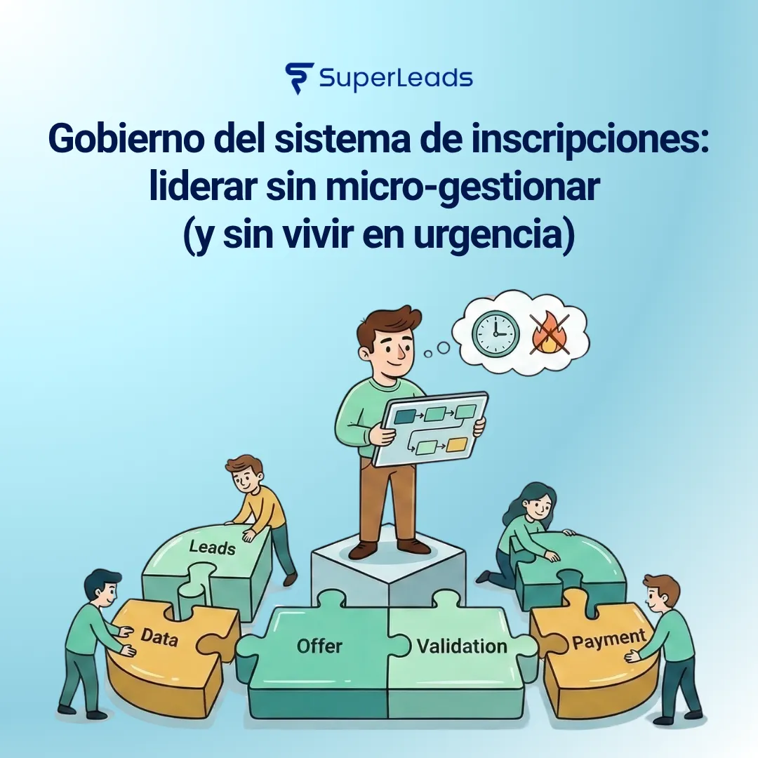 Gobierno del sistema de inscripciones: liderar sin microgestionar (y sin vivir en urgencia)