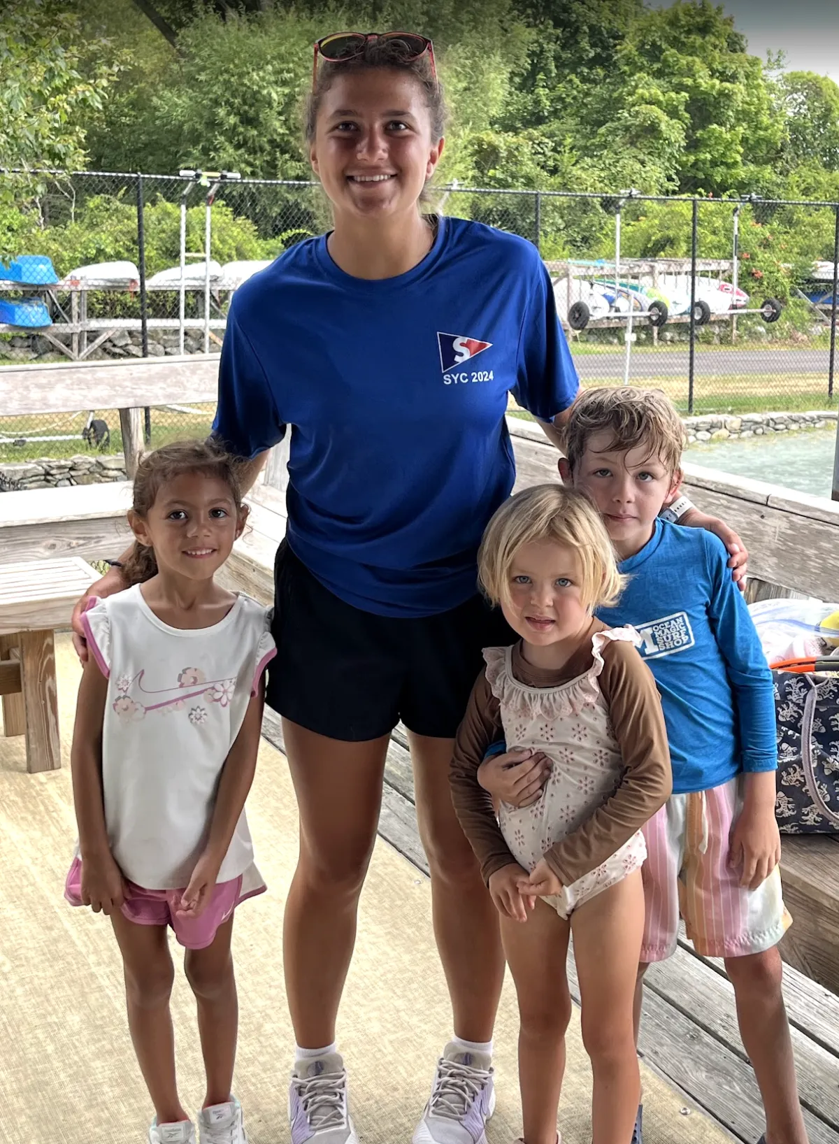 Post Tennis Lesson Group Shot with Coach Ruby Bigda