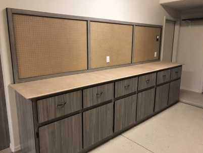 Workbench on the wall