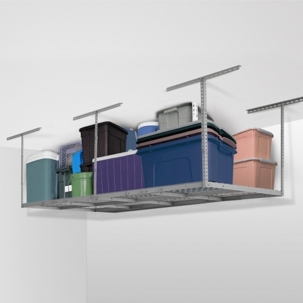 dark-colored built-in storage unit