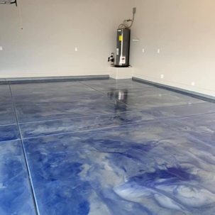 room with an epoxy floor