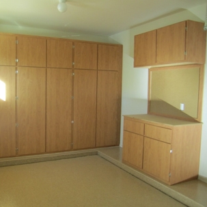 built-in wooden cabinet